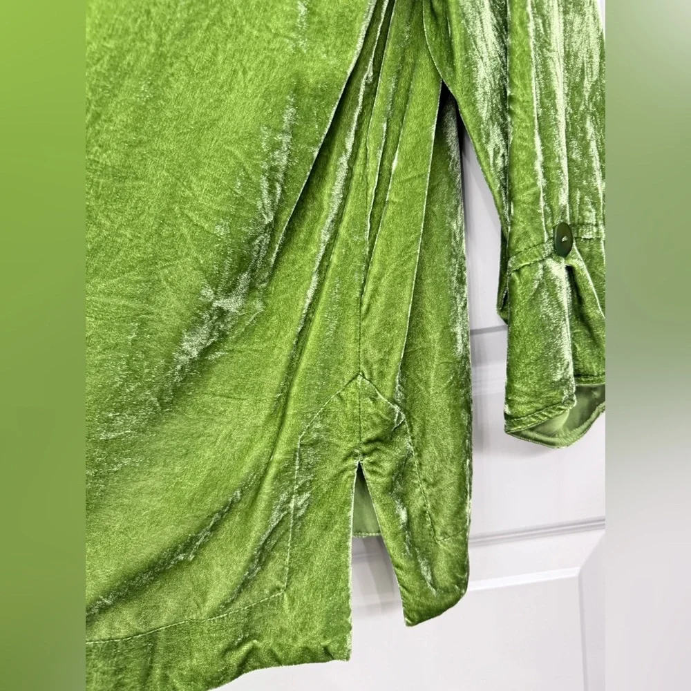 John Mark Lush Green Velvet Blouse - Picture 5 of 5